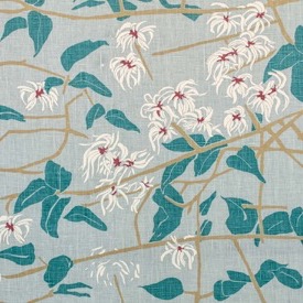 Wild Clematis - Seawater/Grey - Linen - £135 pm