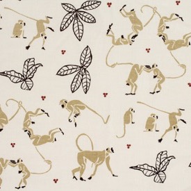 Monkeys - Taupe/Rust/Natural - Linen - £135 pm